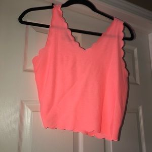 NWOT TopShop Scalloped Edge Crop Top